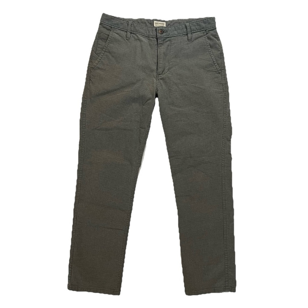 Dockers Men's Charcoal Houndstooth Chinos